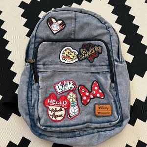 Loungefly Disney Patches Denim Backpack